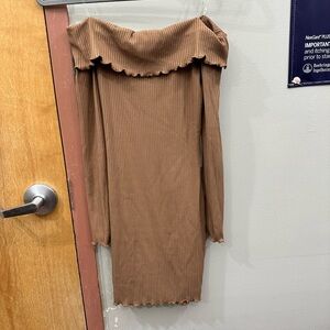 Brown long sleeve dress